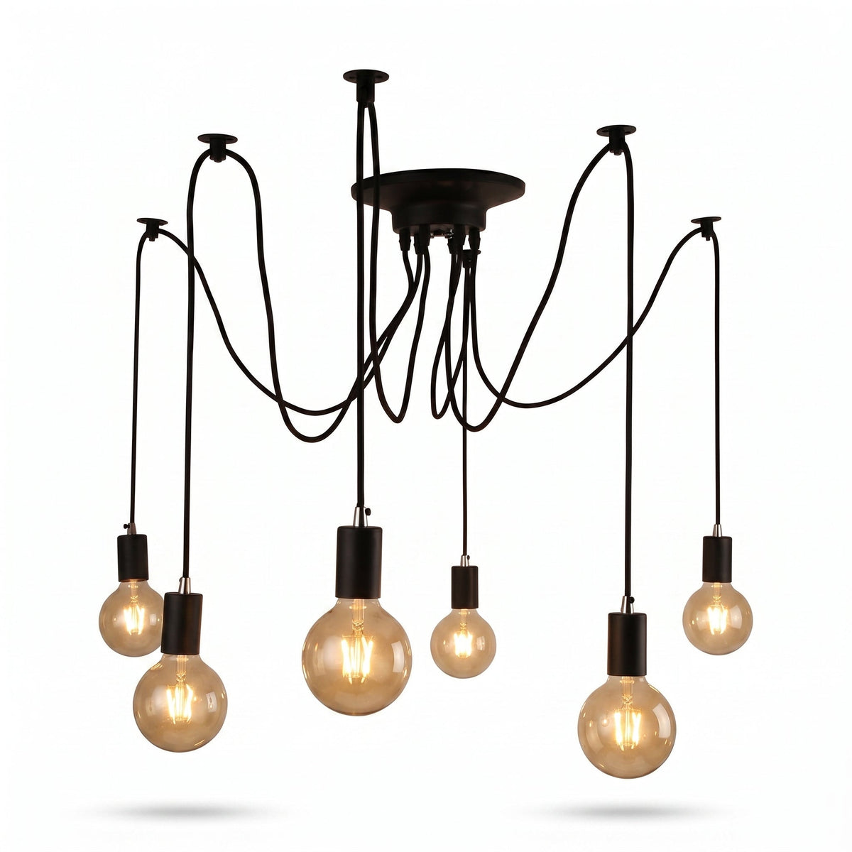 Spider Chandelier Multi-Cable Edison Bulb Cluster