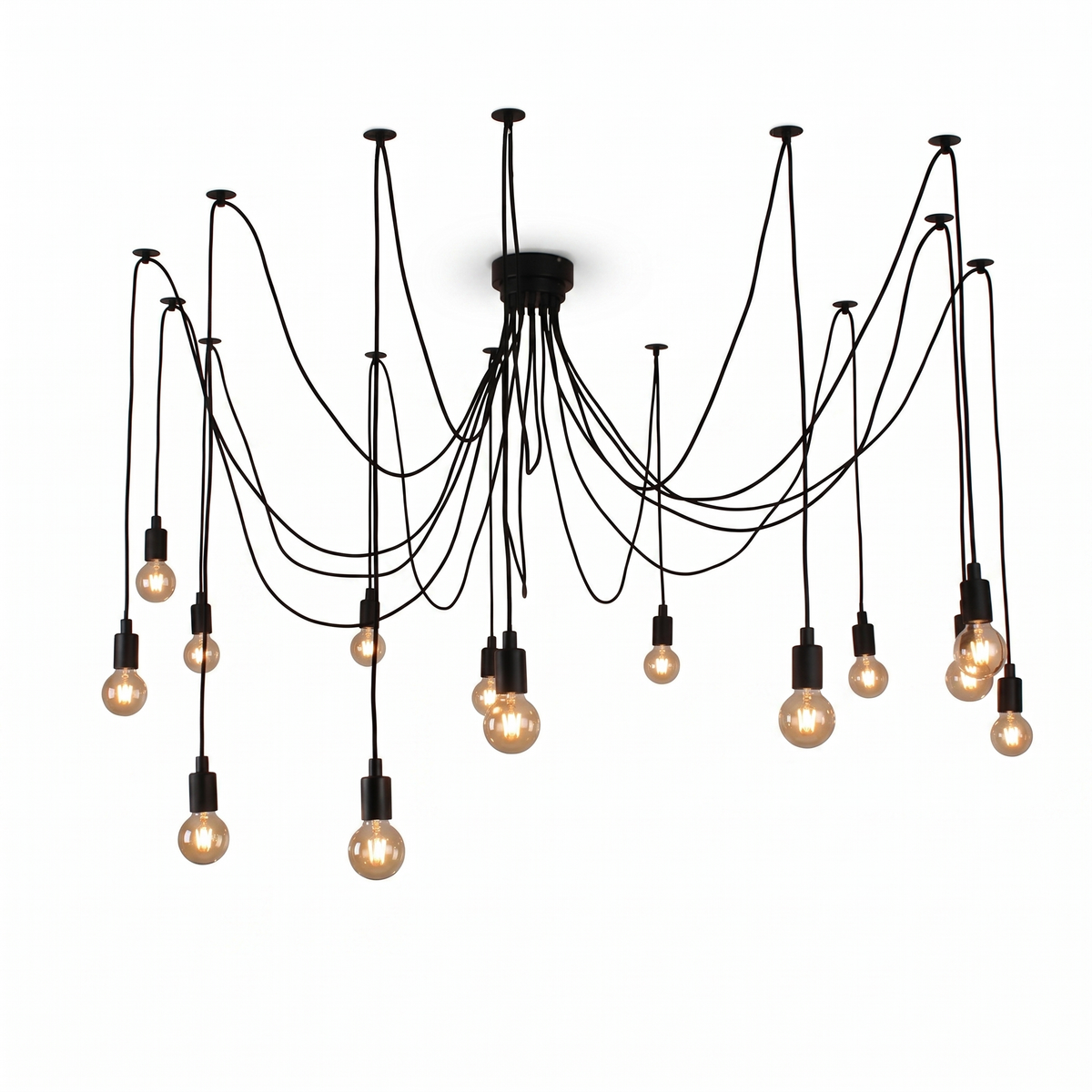 Spider Chandelier Multi-Cable Edison Bulb Cluster