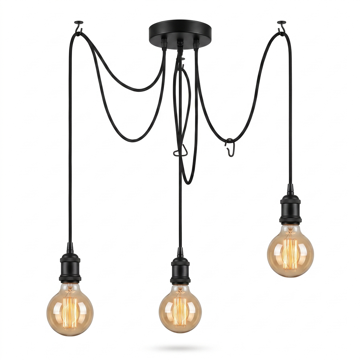 Spider Chandelier Multi-Cable Edison Bulb Cluster