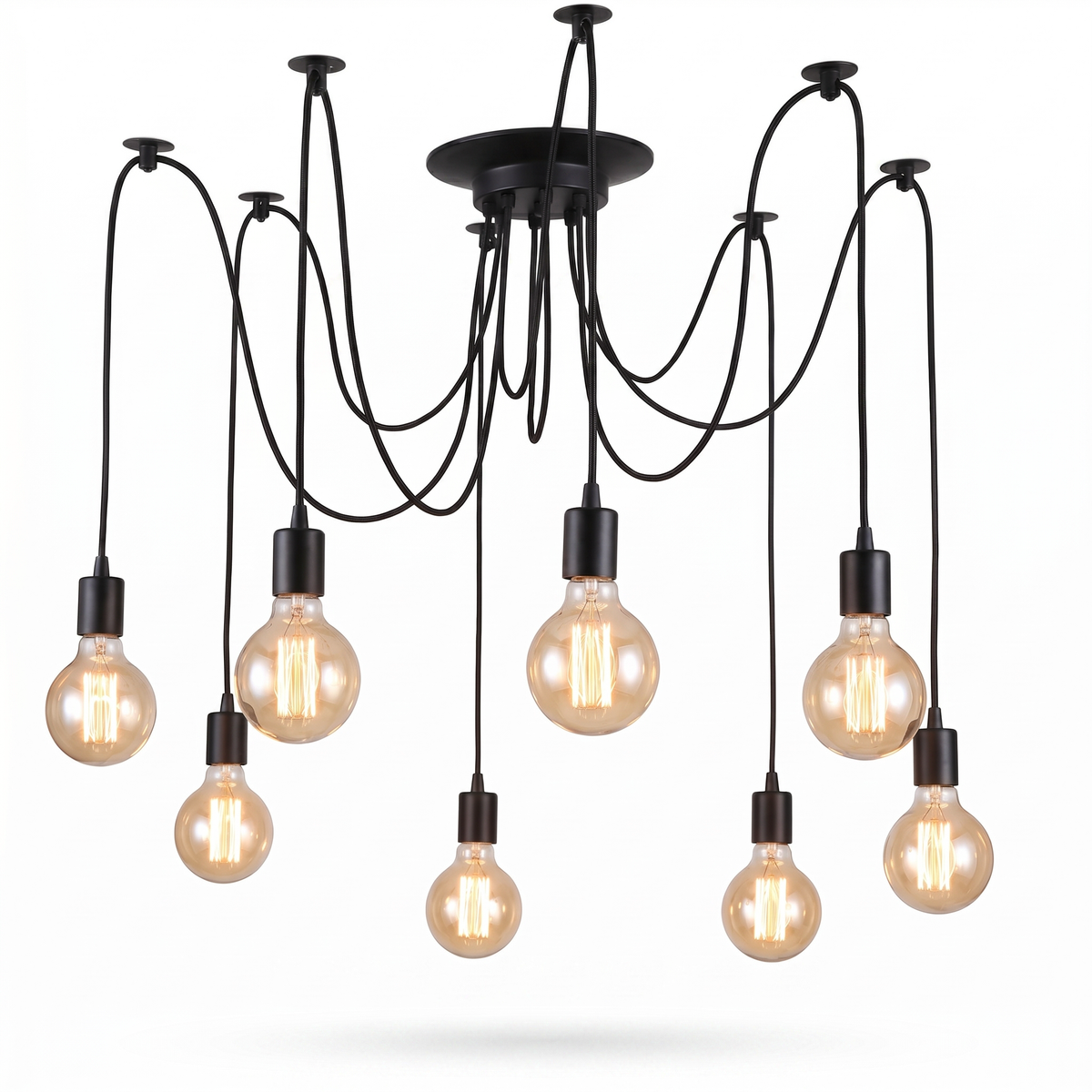 Spider Chandelier Multi-Cable Edison Bulb Cluster